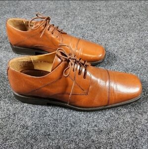 Adolfo Oxford‎ Derbys Lace Up Men's 11  Shoes Brown Heel & Toe Guards On Sole